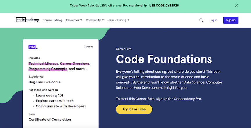 CTA for coding course