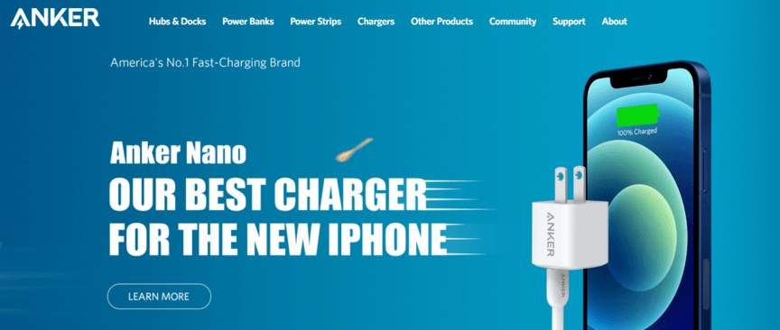 Anker website