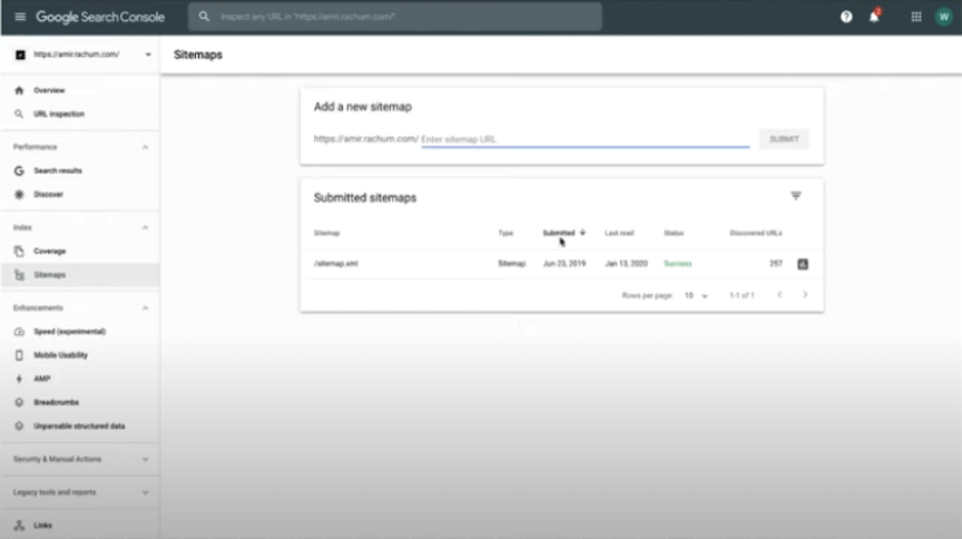 how to add a sitemap in Google Search Console