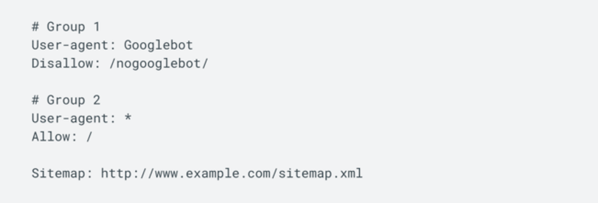 example robots.txt file