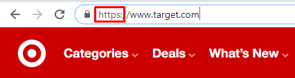 https example from Target's website