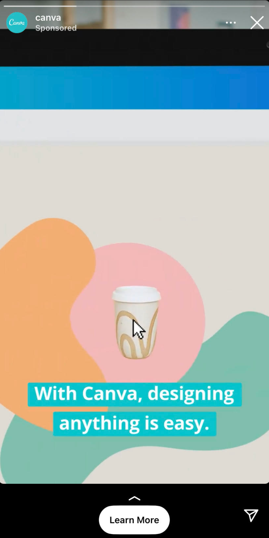 Instagram Story ad for Canva