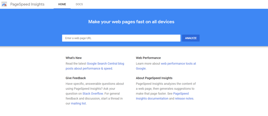 Technical SEO audit: PageSpeed Insights