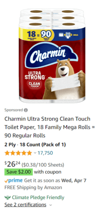 Amazon advertising examples: Charmin