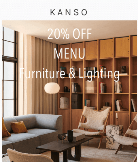 Ecommerce email example from a furniture store