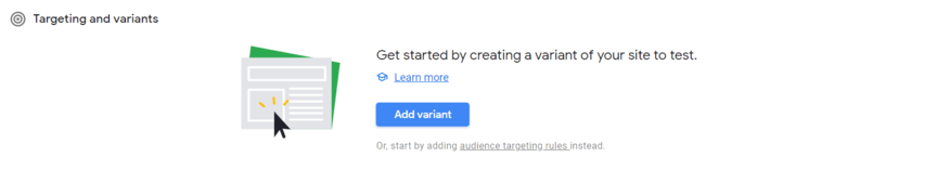 Google Optimize: How to add variant