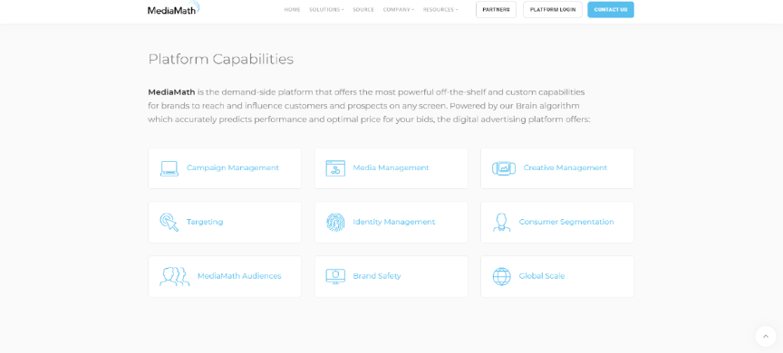 MediaMath website screenshot