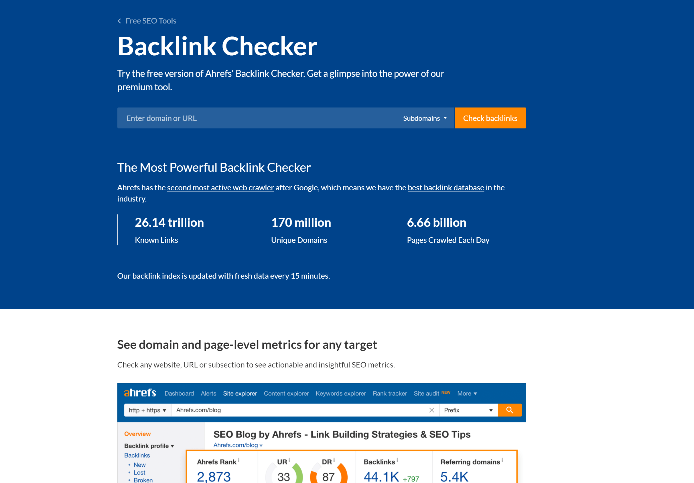 Ahrefs Backlink Checker