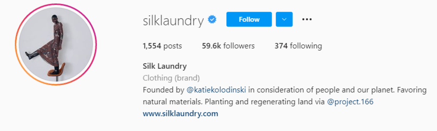 silk laundry small business instagram bios