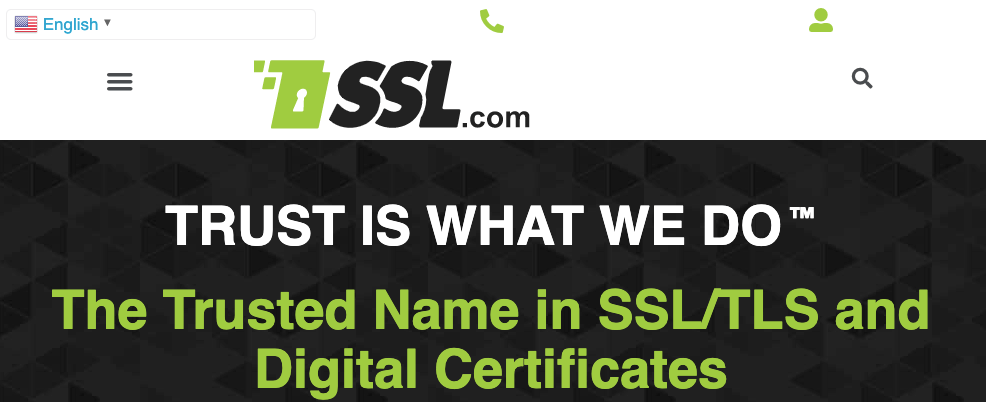 Homepage for SSL.com