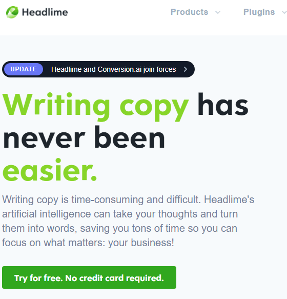 headlime ai copywriting content tools