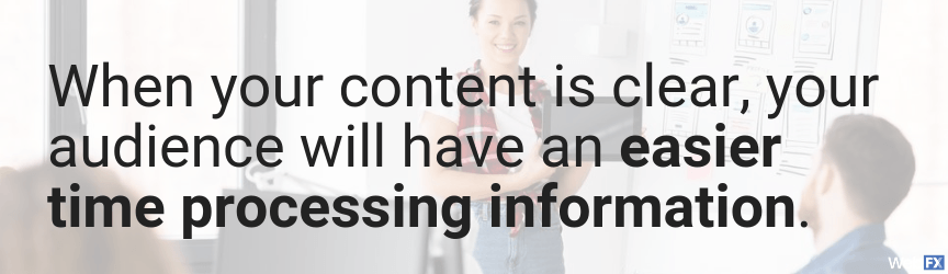 create clear content