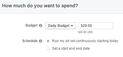 daily spend screenshot