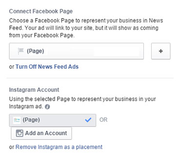 screenshot of connecting ads to your page