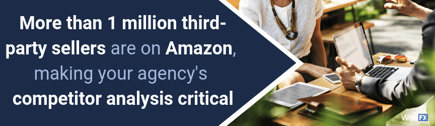 An Amazon advertising agency team discusses conducting a competitor analysis on Amazon
