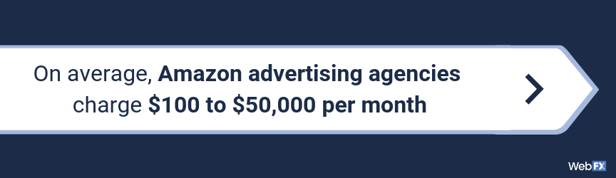 A statement on the cost of Amazon advertising agencies