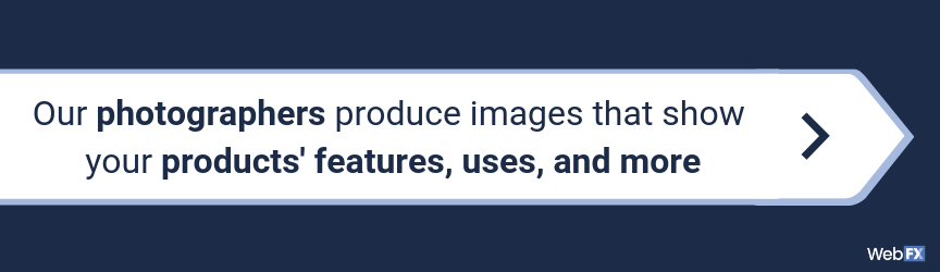 A summary of what WebFX Amazon product photography services include