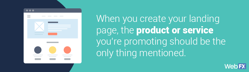 product page focus