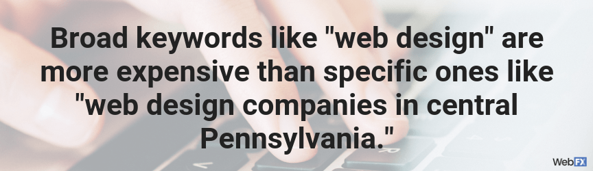 broad keywords are harder to rank for