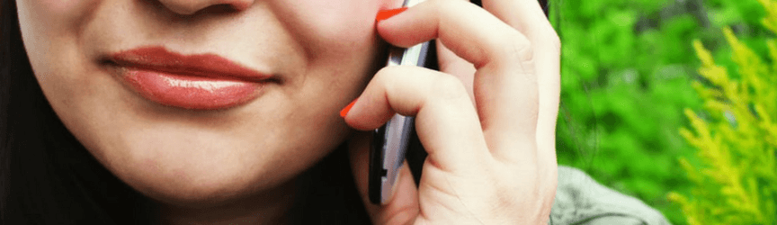 image of woman on the phone