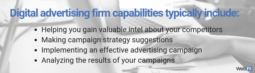capabilities of a digital advertising firm