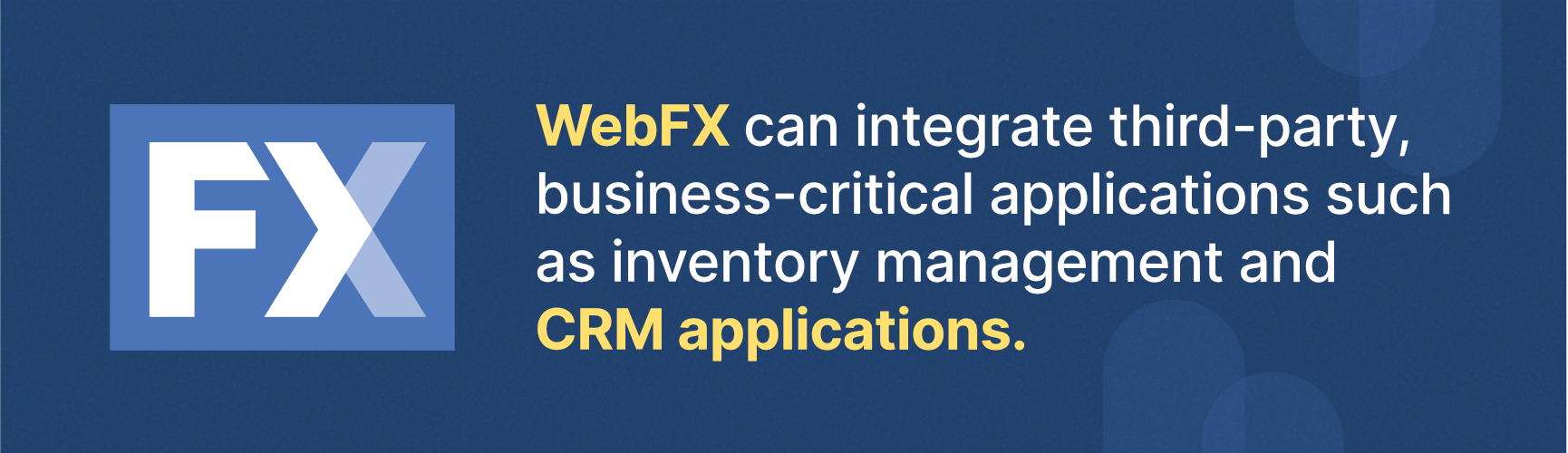 webfx integrates crm applications