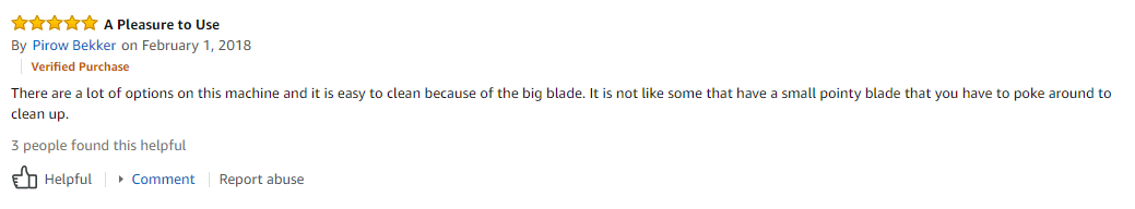 screenshot of a good blender review