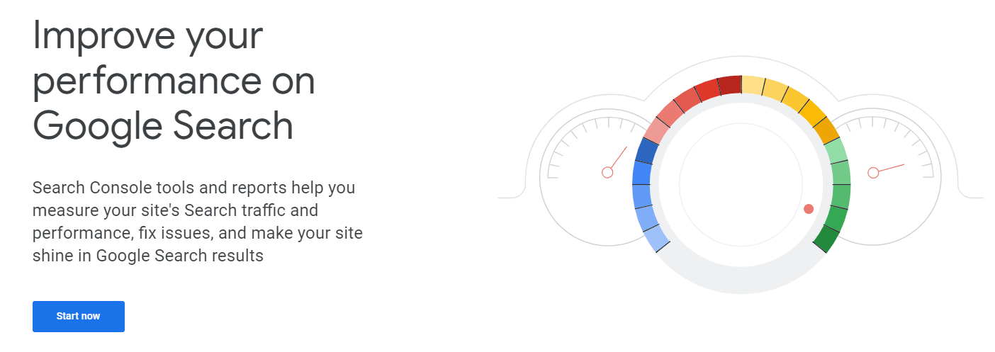 screenshot of google search console