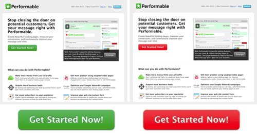 a/b testing buttons