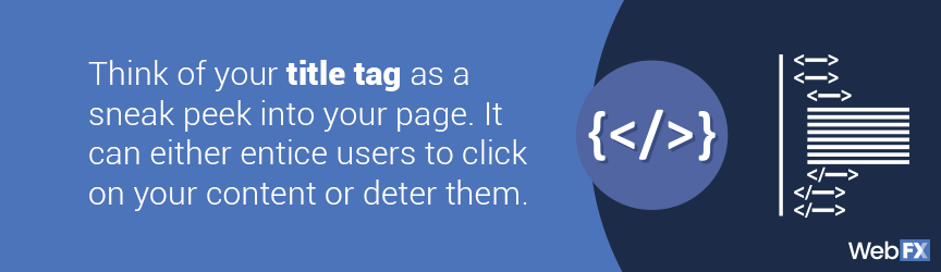 Think of your title tag as a sneak peek to your article