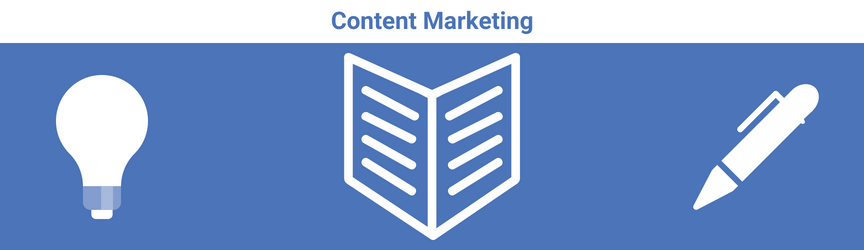 A graphic for content marketing, an Internet marketing service