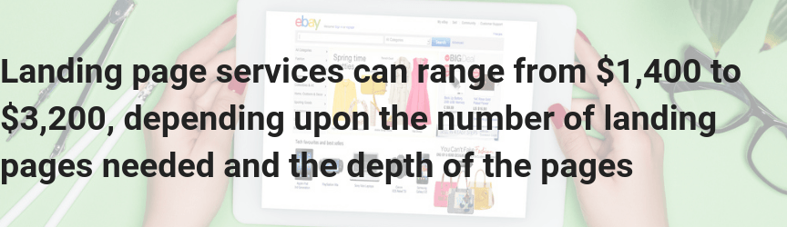 The best landing page costs between $75 and $3200