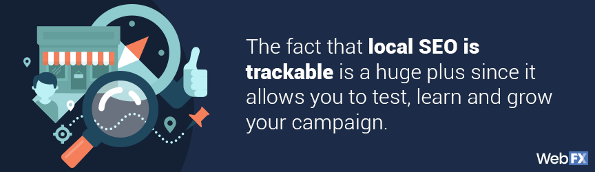 local seo is trackable