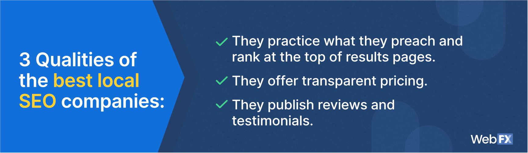 qualities in a local seo company