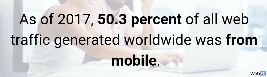 More than 50 percent of all web traffic comes from mobile devices