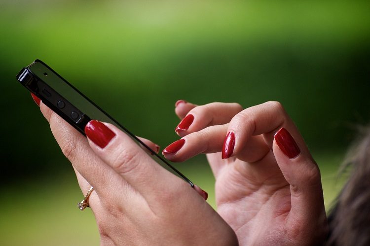 Website visitor on a mobile device