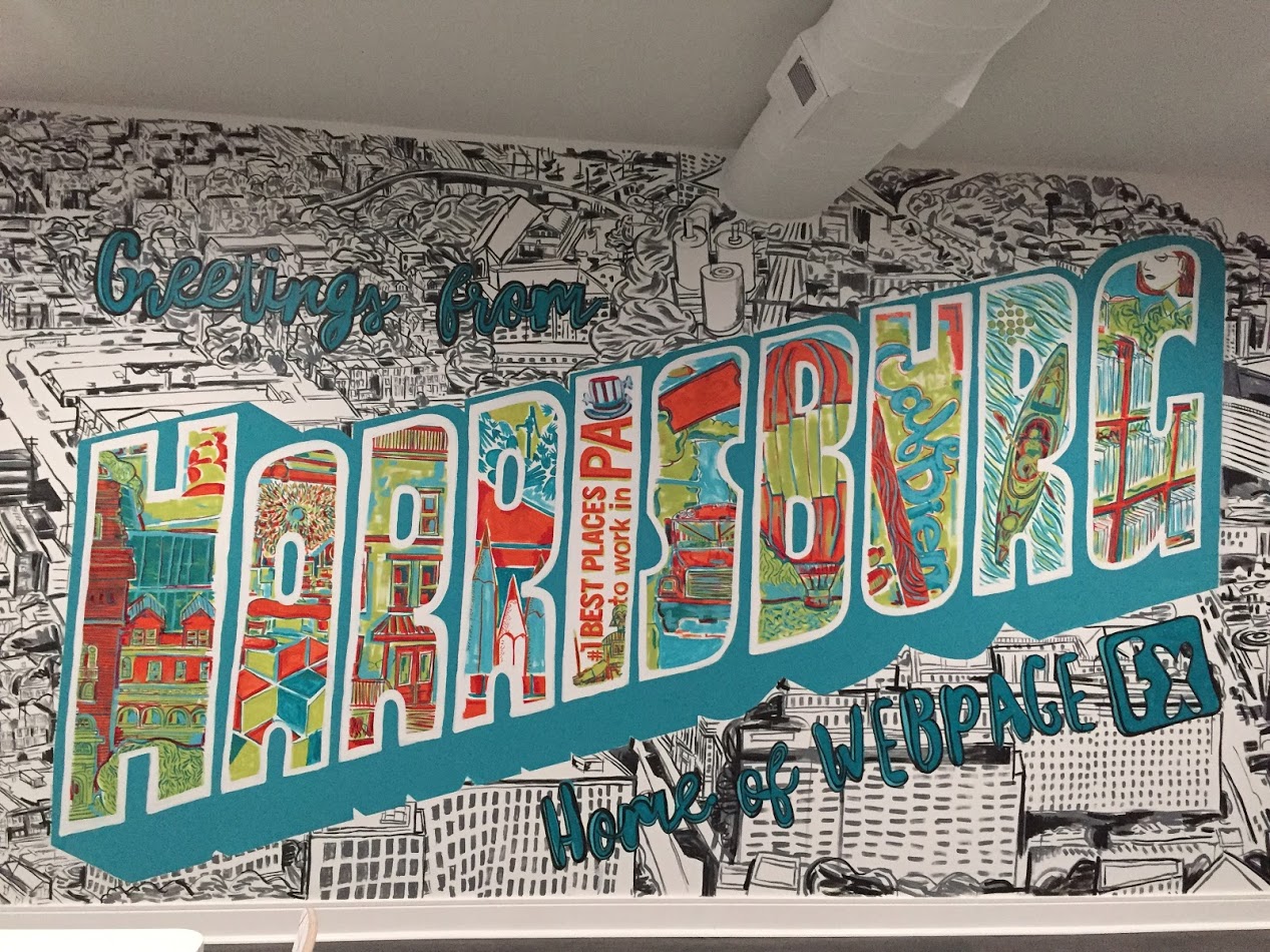mural on wall at fx2