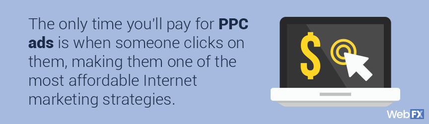 the only time you'll pay for ppc
