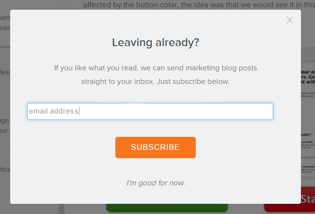 a/b testing buttons