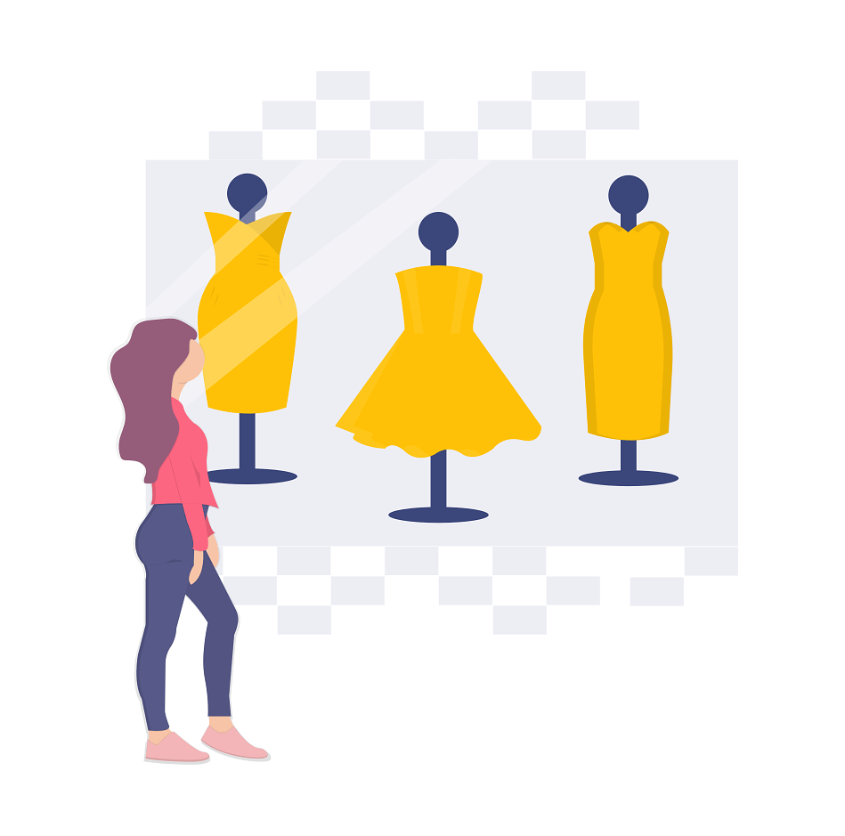 potential customer window shopping