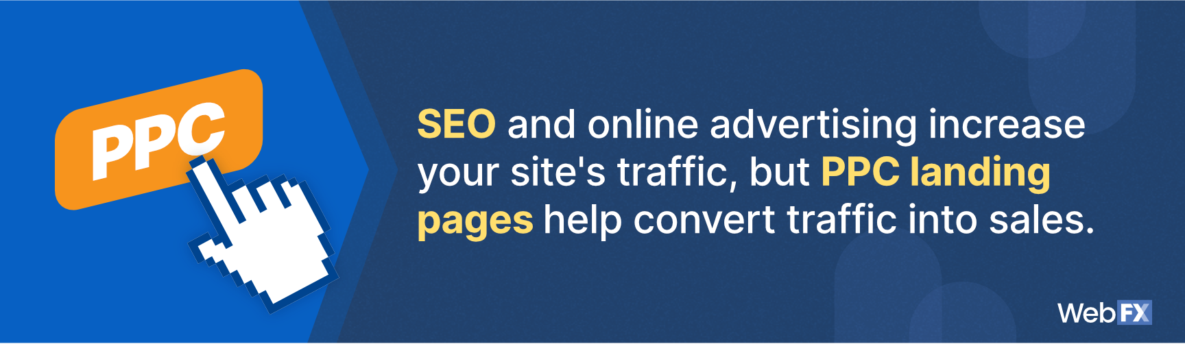 seo and online advertising increase site traffic, ppc landing pages help convert