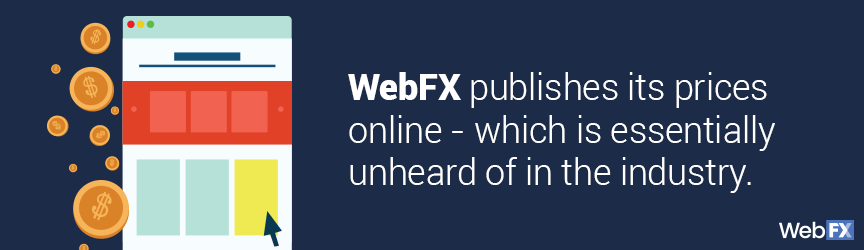 webfx publishes prices online