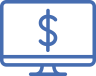 laptop with dollar sign on screen