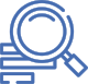 magnifying glass on paper