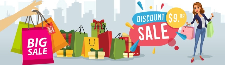 person shopping at a discount sale