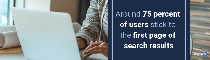 A statistic on search behavior and search results