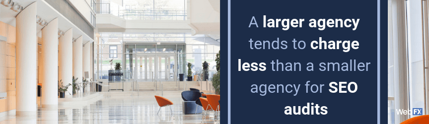 A statement on the SEO audit prices of large and small SEO agencies