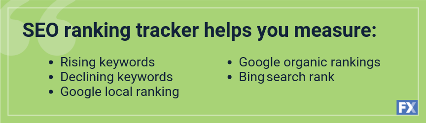 what seo ranking tracker provides