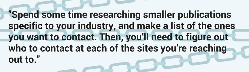 reach out to smaller publications