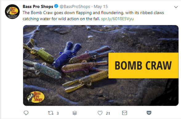 product on bass pro twitter